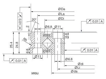 XSU crossed roller bearing 1